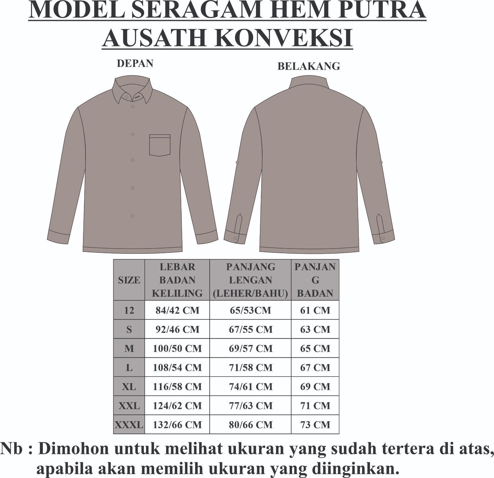 Ukuran Baju